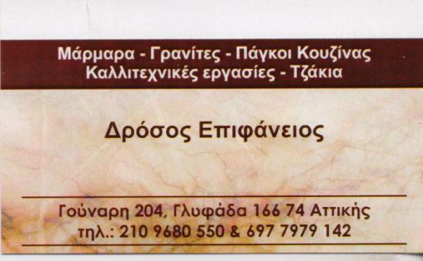 ΜΑΡΜΑΡΑ ΓΡΑΝΙΤΕΣ ΠΑΓΚΟΙ ΚΟΥΖΙΝΑΣ ΤΖΑΚΙΑ ΓΛΥΦΑΔΑ ΔΡΟΣΟΥ ΔΕΣΠΟΙΝΑ